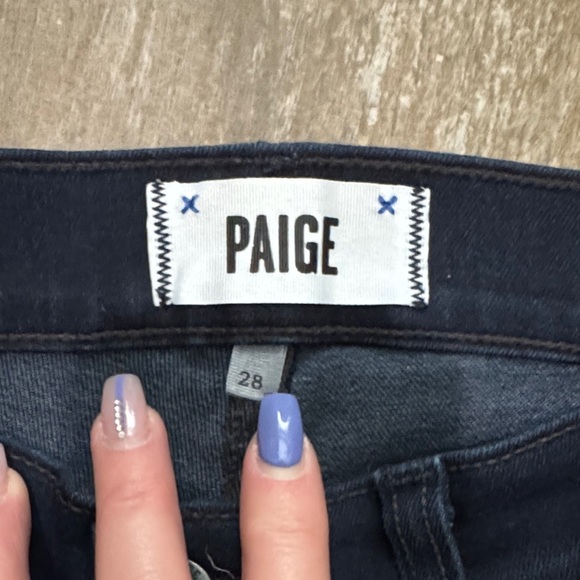 PAIGE Verdungo Ultra Skinny Dark Blue Jeans - Picture 2 of 10